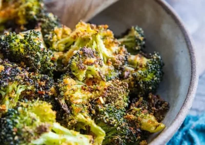 Roasted “Cheesy” Broccoli (Vegan)